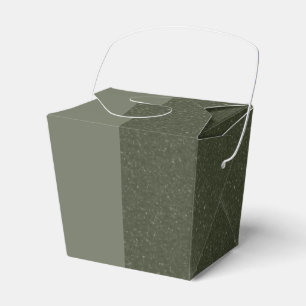 Custom Half & Half Moss Green Favor Box