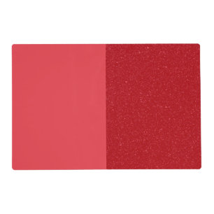 Custom Half & Half Tomato Red Laminated Placemat