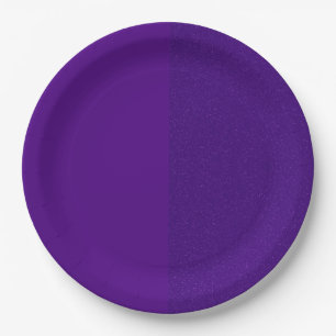 Custom Half-Matte Half-Glitter Purple Paper Plate