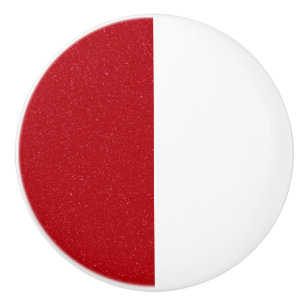 Custom Half Tomato Red Ceramic Pull Drawer Knob