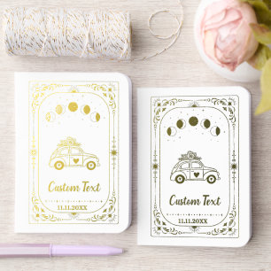 Custom Hallowedding Tarot Celestial Sun Moon Trend Foil Vow Books