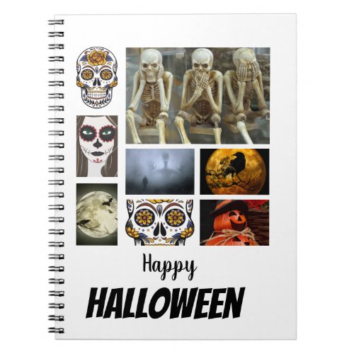 Custom Halloween 8 Photo Collage   Notebook