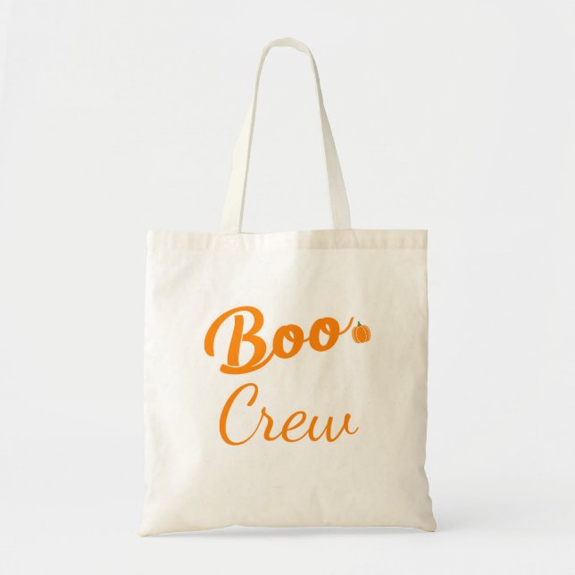 Custom Halloween Boo Crew Family Matching Costume Tote Bag (Front)