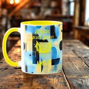 Custom Halloween - Bright Yellow Bat Night Roast  Mug