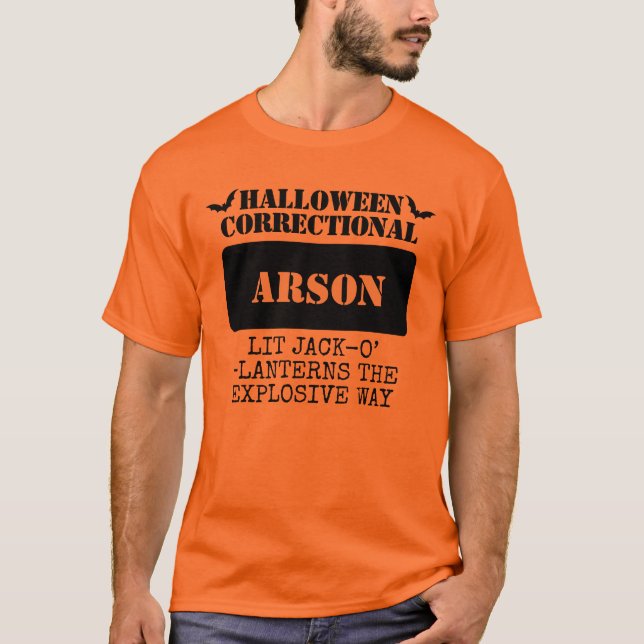 Custom Halloween Correctional Inmate Group  T-Shirt (Front)
