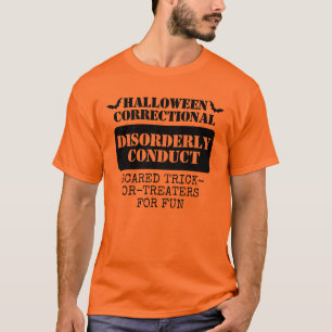 Custom Halloween Correctional Inmate Group  T-Shirt