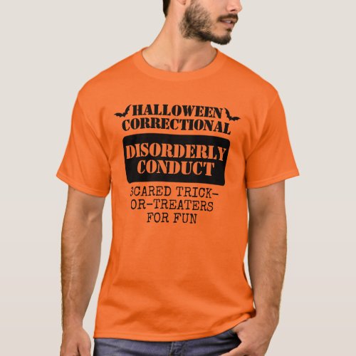 Custom Halloween Correctional Inmate Group  T-Shirt