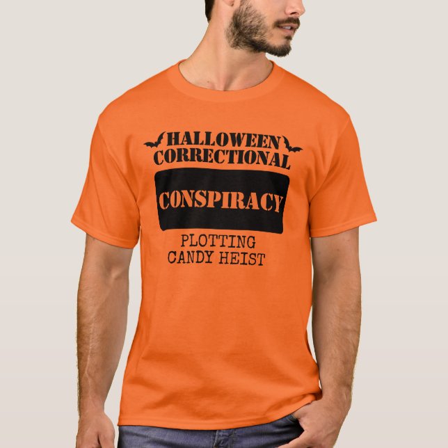Custom Halloween Correctional Inmate Group  T-Shirt (Front)