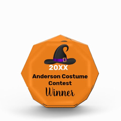 Custom Halloween Costume Contest Octagonal Award