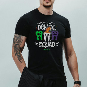 Custom Halloween Dental Squad Dental Professional Tri-Blend Shirt