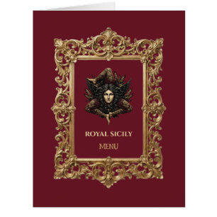 Custom Halloween Folded Menu Trinacria Cards