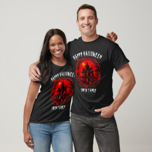 CUSTOM HALLOWEEN HAUNTED HOUSE FAMILY PARTY T-Shirt