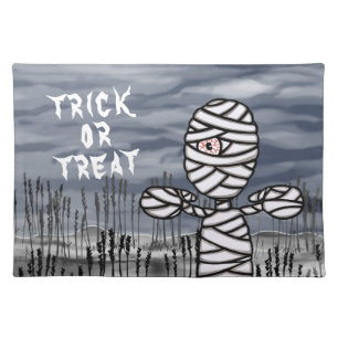 Custom Halloween Horror Creepy Mommy Cloth Placemat