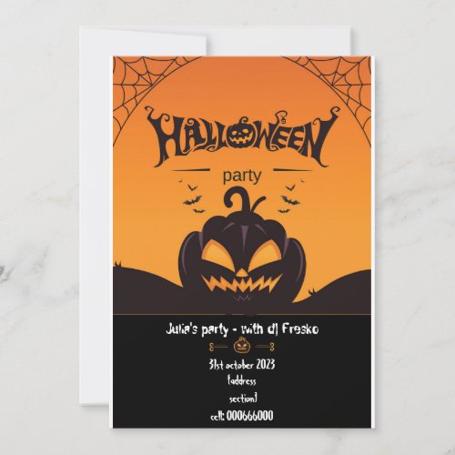 Custom halloween invitation for halloween party