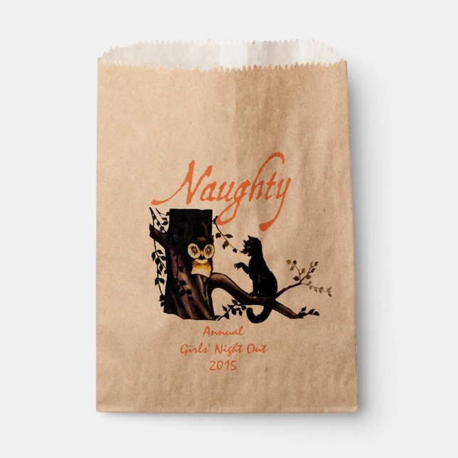 Custom Halloween Naughty or Nice Gift Favor Bag (Front)