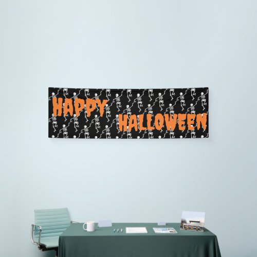 Custom Halloween Party Banners Dancing Skeletons Banner