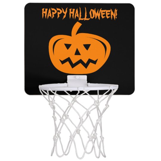 Custom Halloween Party Decor Mini Basketball Hoop Zazzle Com