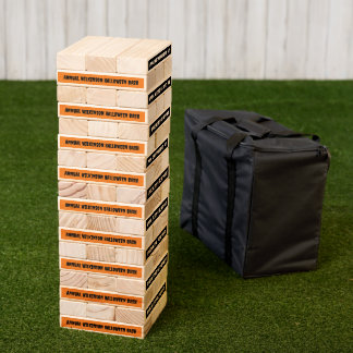Custom Halloween Party Lawn Topple Tower Game