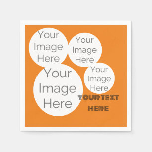 custom Halloween Photo Napkin – Orange 4 image