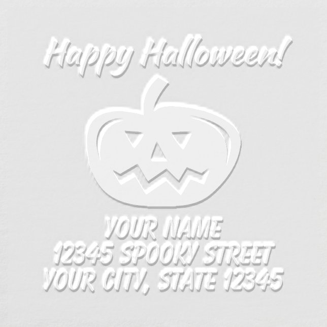 Custom Halloween pumpkin return address Embosser (Design)