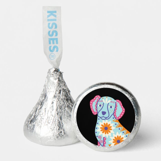 Custom Halloween Sugar Skull Dog Hershey's Candy (Front)
