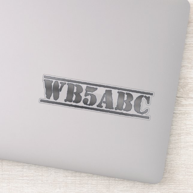 Custom Ham Call Sign  Sticker (Detail)