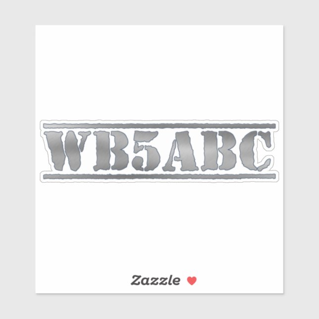 Custom Ham Call Sign Sticker (Sheet)