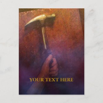 Custom Hammer And Hand Postcard by profilesincolor at Zazzle
