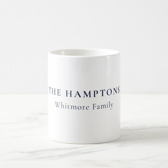 Custom Hamptons New York Preppy Coastal Gift Coffee Mug (Center)