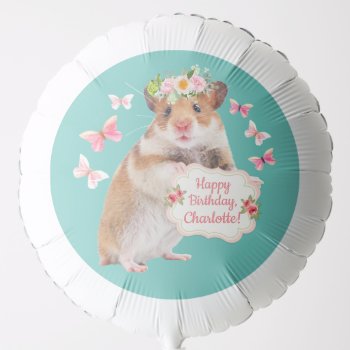 Custom Hamster Kids' Birthday Balloon by Therupieshop at Zazzle
