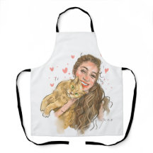 Custom Hand - Drawn Portrait Apron | Personalized