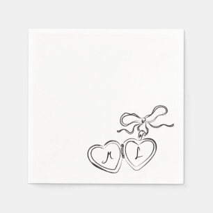 Custom Hand Drawn Wedding Napkins Classy