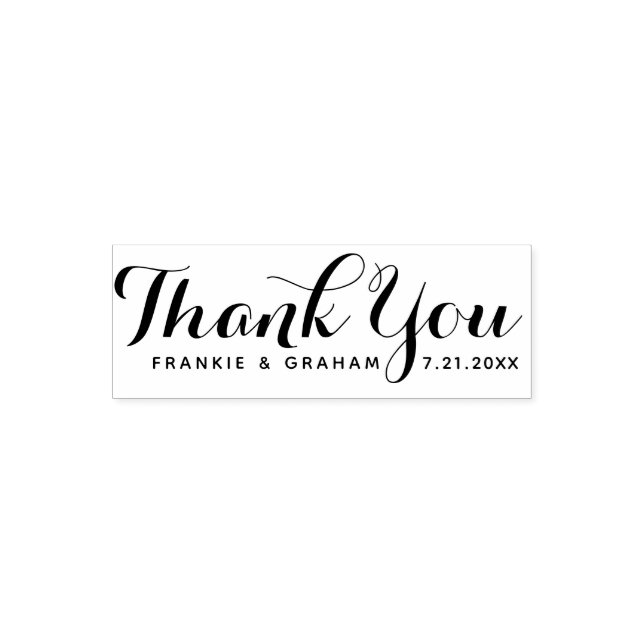 Custom Hand-Lettered Script | Wedding Thank You Self-inking Stamp (Design)