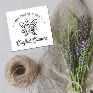 Custom Hand made with love Rubber Stamp