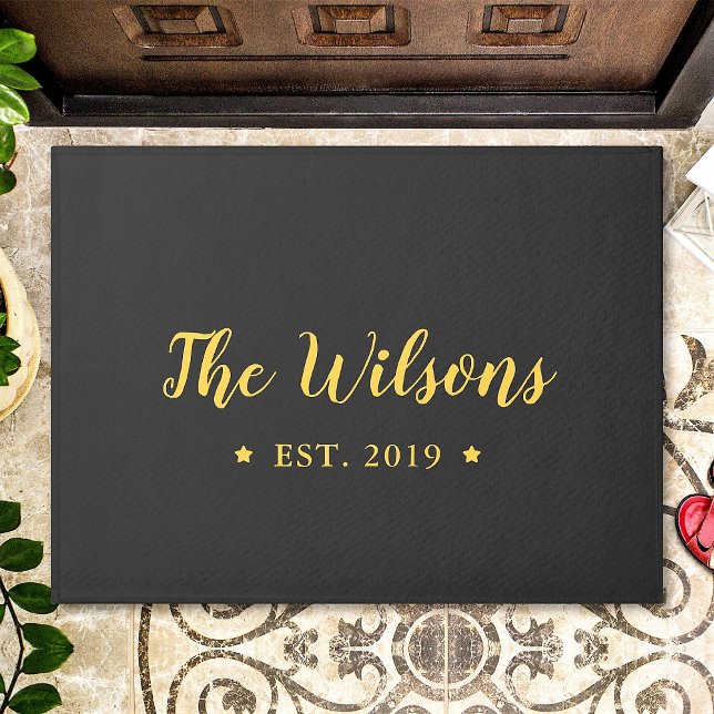 Custom Hand Scripted Family Name Personalized Doormat (Creator Uploaded)