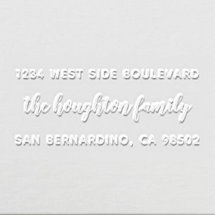 Custom Hand-written Family Name Return Address Embosser
