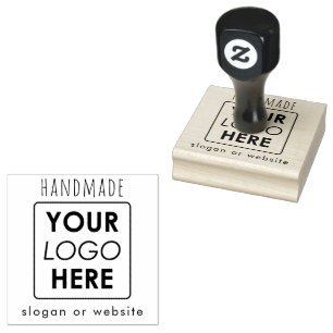 Custom Handmade Business Logo & Text Professional Rubber Stamp