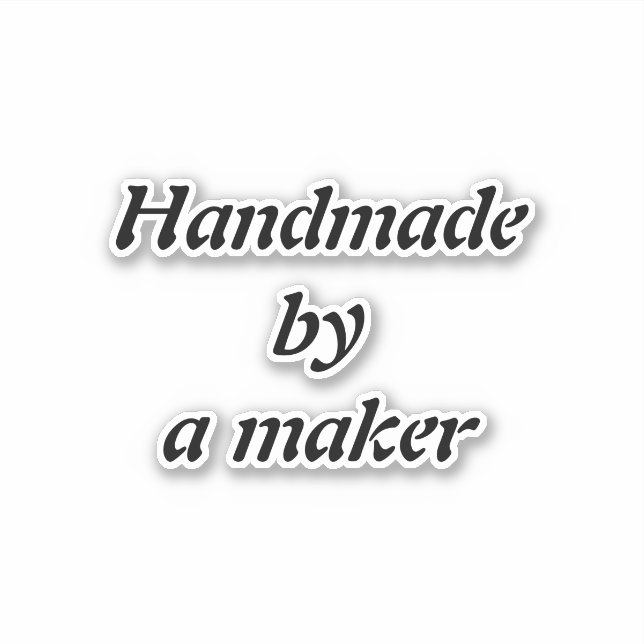 Custom Handmade By Your Name  Sticker (Front)