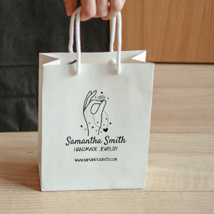 Custom Handmade Jewelry, Large Rubber Stamp