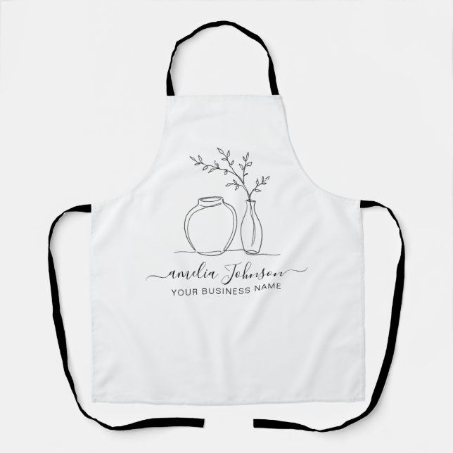 Custom Handmade Sculptor & Pottery Ceramic Artist  Apron (Front)