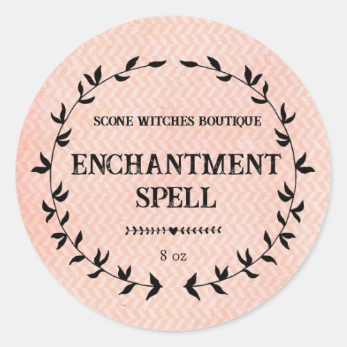 Custom Handmade Witch Product Homemade Candle Soap Classic Round Sticker