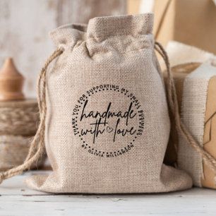 Custom Handmade With Love Name Thank You  Rubber Stamp