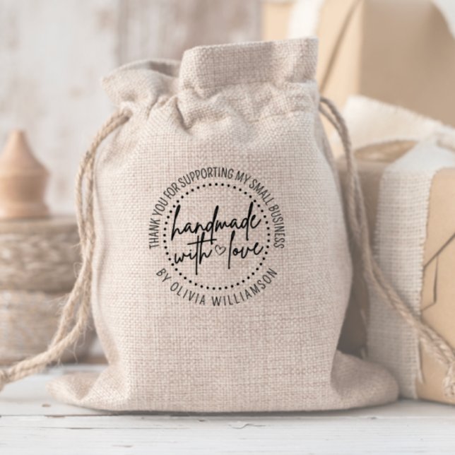 Custom Handmade With Love Thank You Small Business Self-inking Stamp (Creator Uploaded)