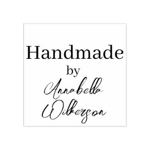 Custom Handmade with Personalized Name Rubber Stamp