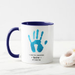 Custom Handprint I love you Grandma Personalized Mug<br><div class="desc">A wonderful gift for grandma (edit the name as desired on this template). Use grandchild's handprint for this mug. A mug is not just a mug when it's created with love.</div>