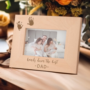 Custom Handprints Best Dad Engraved Frames