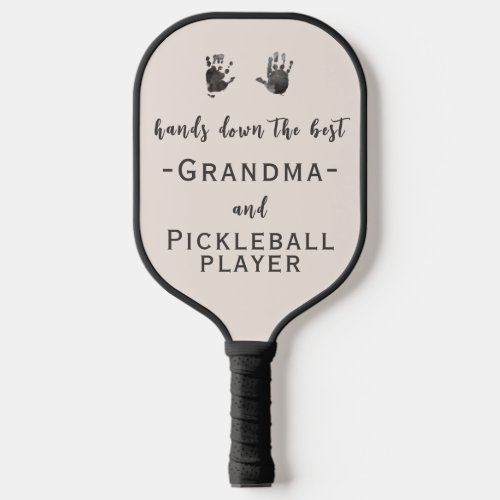 Custom Handprints Best Grandma Pickleball Paddle