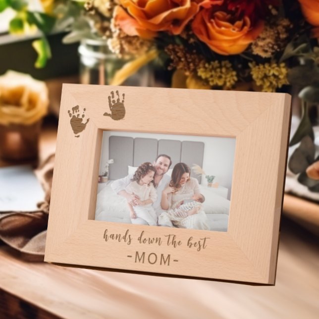 Custom Handprints Best Mom Engraved Frames (Creator Uploaded)