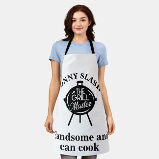 Custom Handsome and Can Cook Custom Apron