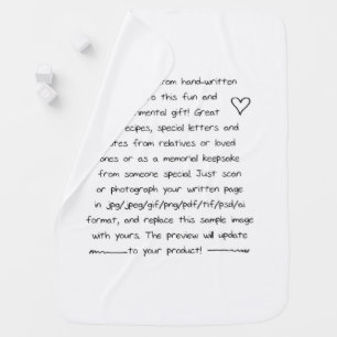 Custom Handwriting Baby Blanket